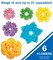 Carson Dellosa Creatively Inspired 3D Paper Flowers Decorations, 6 Colorful Large Paper Flowers for Flower Wall, Wedding, Bulletin Board, Cork Board, Party, Classroom Decor & More